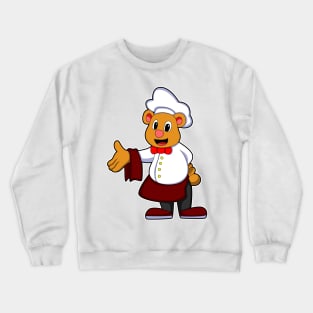 Bear as Cook with a Chef's hat Crewneck Sweatshirt